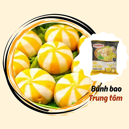 Bánh Bao Trứng Tôm LC Gói 500g