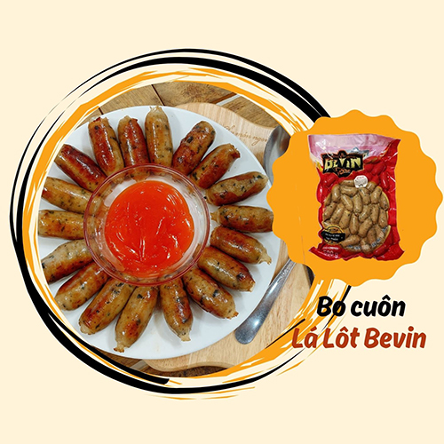 bò cuộn lá lốt bevin