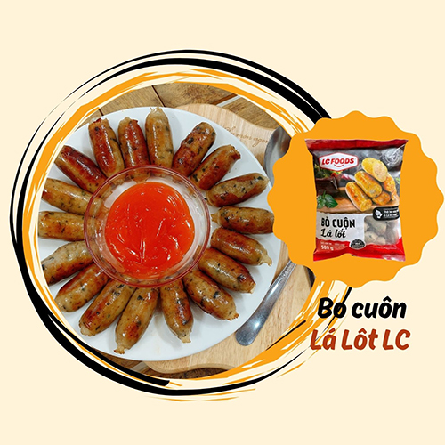 bò cuộn lá lốt lc food