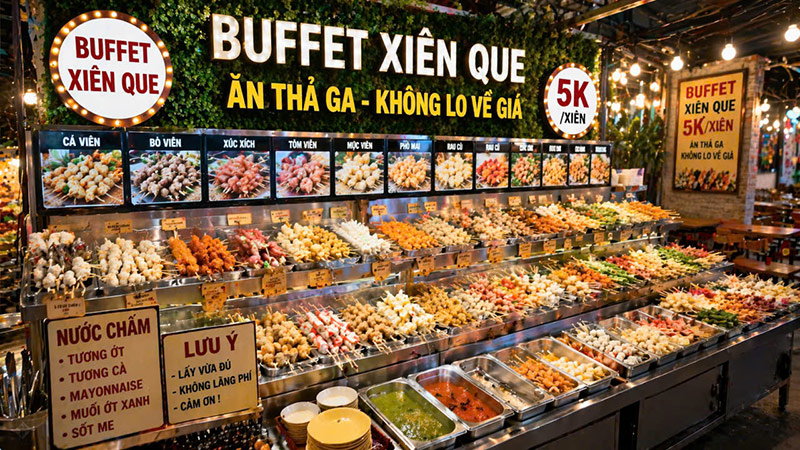 buffet xiên que