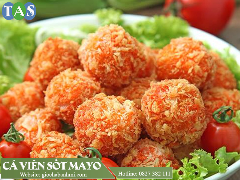 Cá viên sốt mayonnaise Cá viên sốt mayonnaise