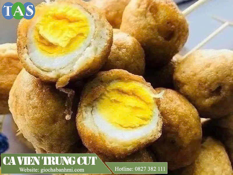cá viên trứng cút