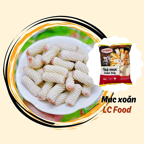Chả mực xoắn ống