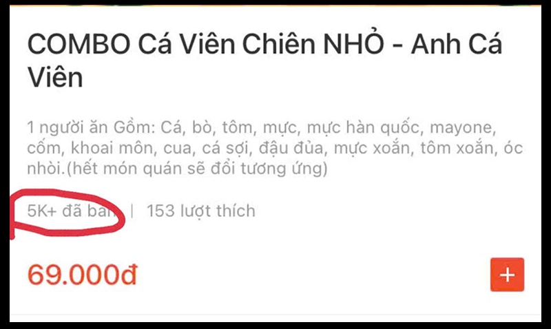 combo viên chiên 69k