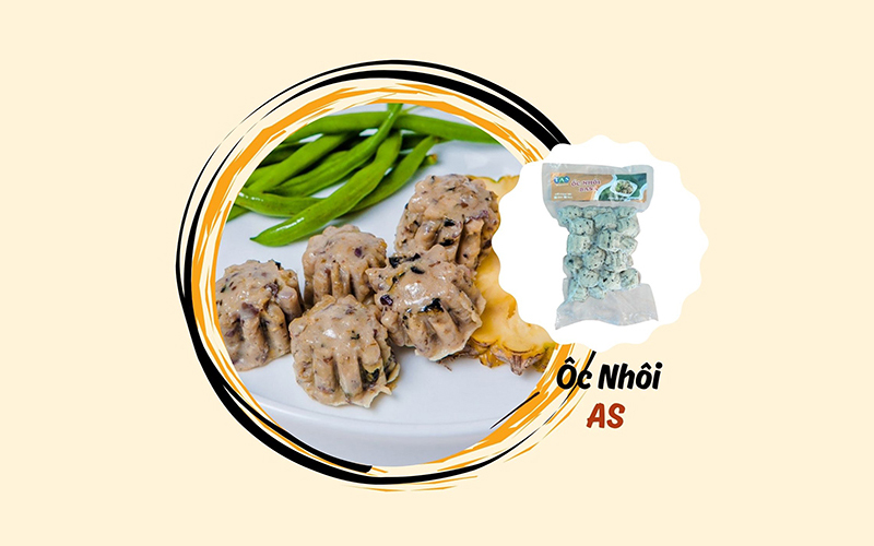 Chả ốc basa: 3-4 viên/ xiên 10K.