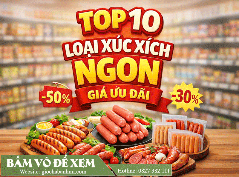top 10 loại xúc xích ngon, giá tốt tại An Sinh
